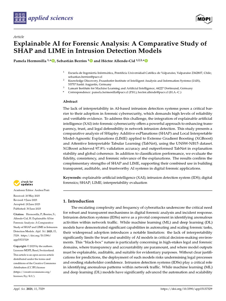 Explainable AI For Forensic Analysis A Comparative Study of SHAP and ...