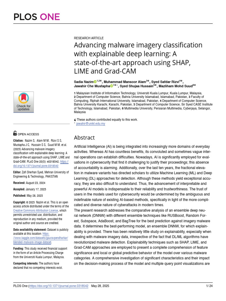 Explainable Deep Learning for Malware Detection | PDF | Computer ...