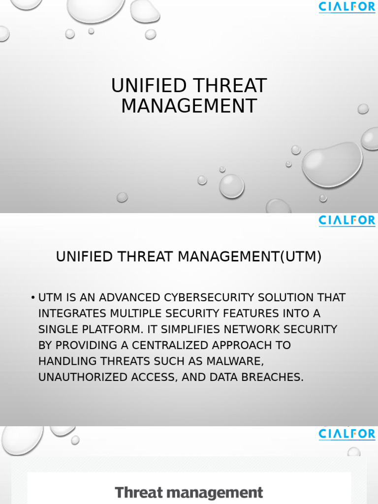 Unified Threat Management Overview | PDF | Security | Computer Security