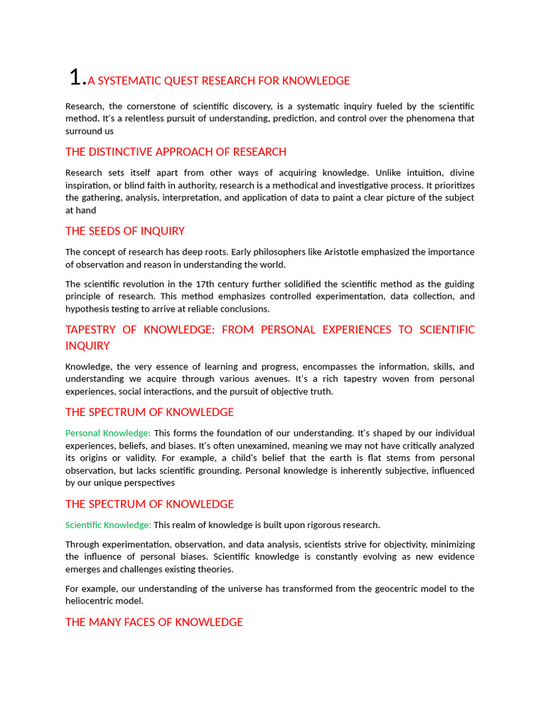 Understanding Research and Knowledge | PDF | Type I And Type Ii Errors ...