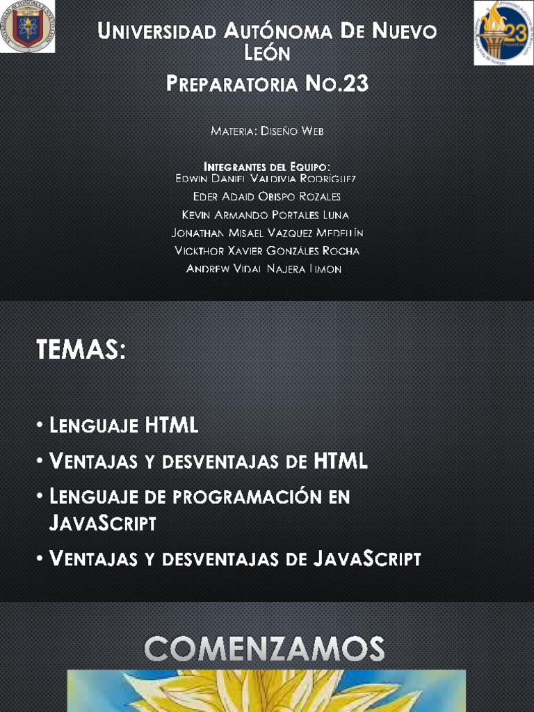 Ventajas y Desventajas de HTML y JavaScript | PDF