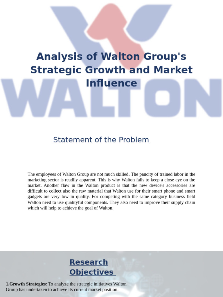 Analysis of Walton Group's Strategic Growth and Market (Akash) | PDF ...