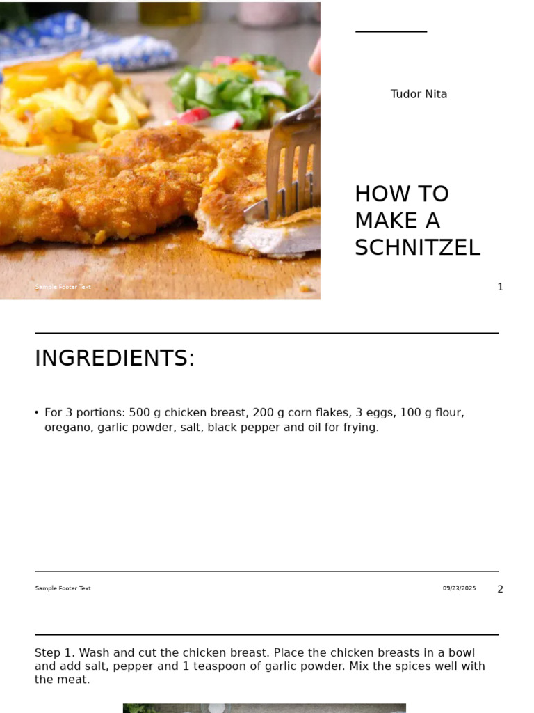 Schnitzel Recipe | PDF