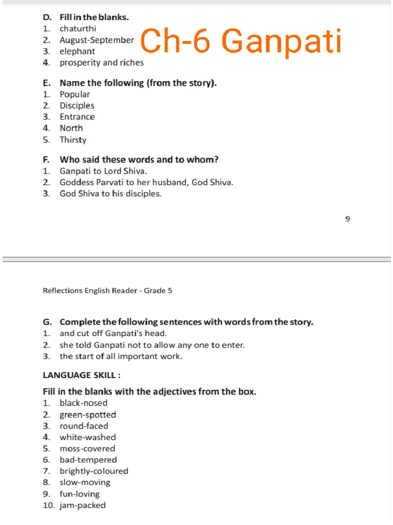 Book Work of Term Chapters | PDF