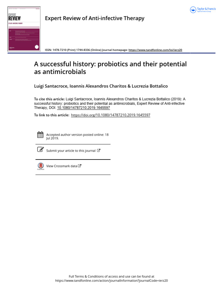 Probiotics as Antimicrobial Agents | PDF | Probiotic | Lactobacillus