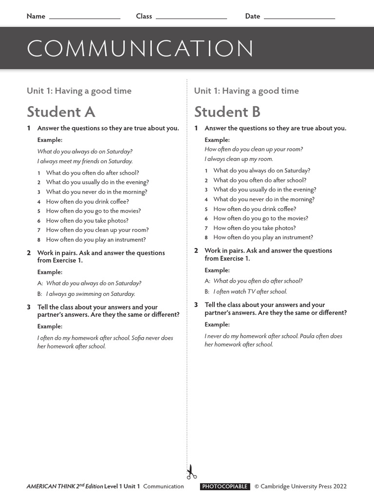 Communication Exercises for Students | PDF