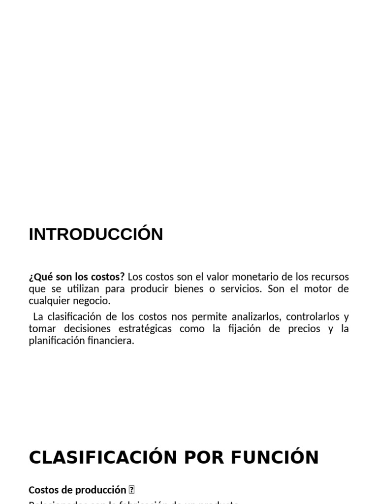 Clasificación de Costos Empresariales | PDF | Costo | Salario