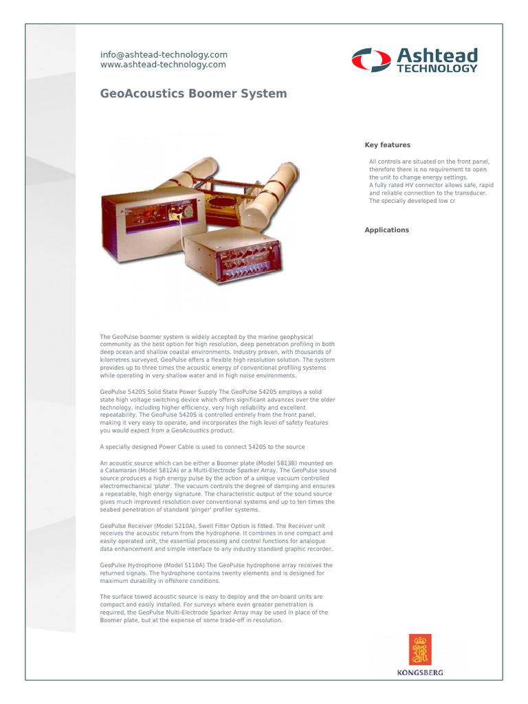 Geoacoustics Boomer System | PDF | Power Supply | Electrical Engineering