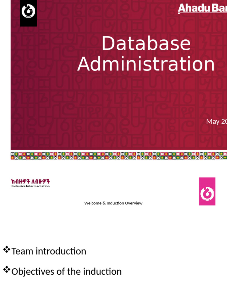 Database Administration Induction Guide | PDF
