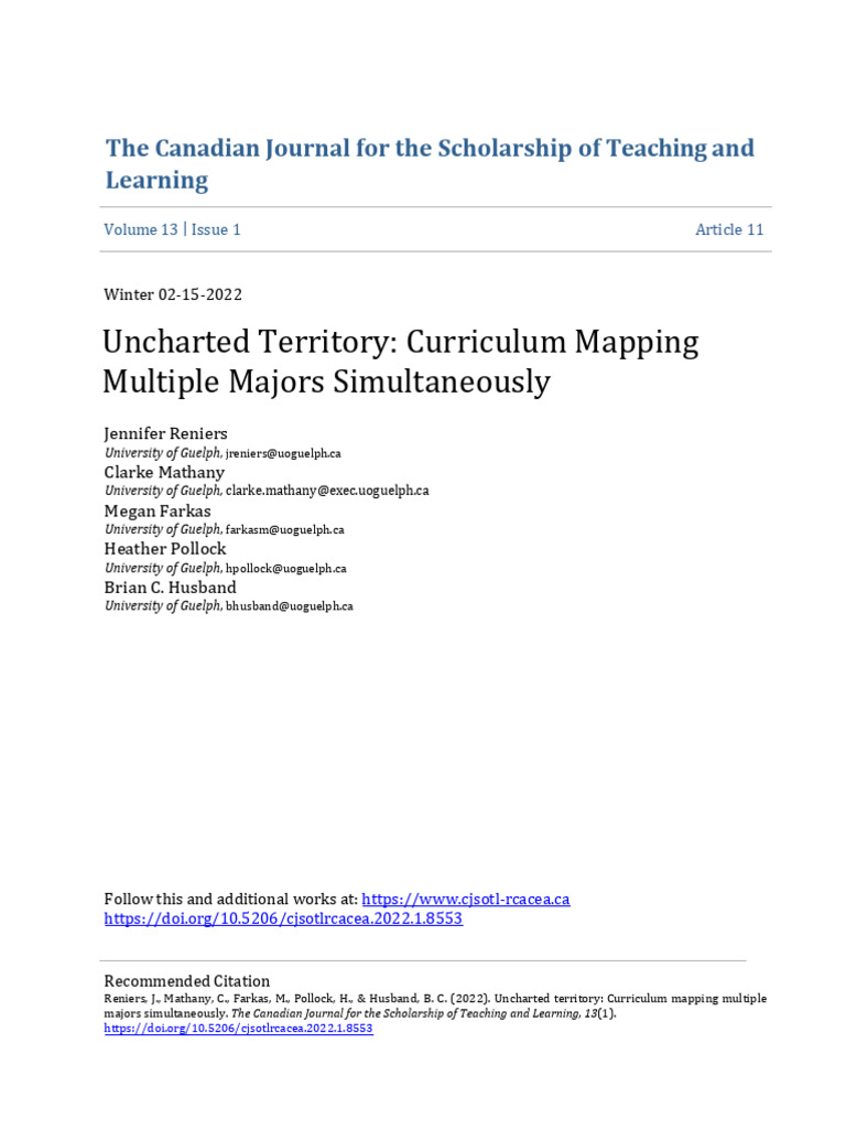 Curriculum Mapping for Multiple Majors | PDF | Curriculum | Data Analysis