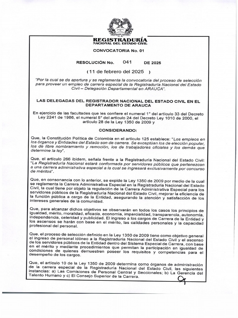 Resolucion 041 de 2025 Arauca | PDF