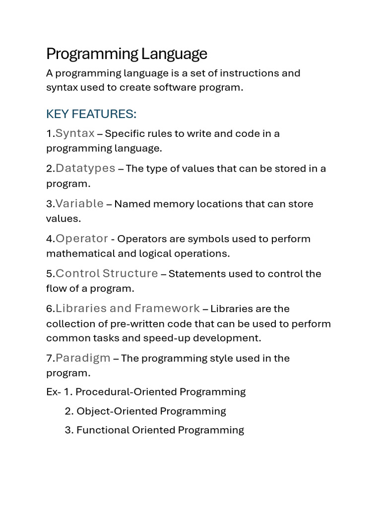 Concept of Programming Language Module 1 | PDF | Data Type ...