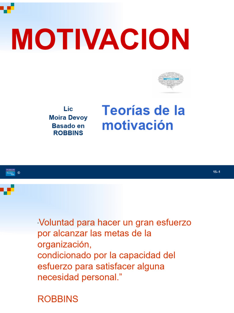 Teorías de la Motivación Laboral | PDF | Motivacional | Motivación