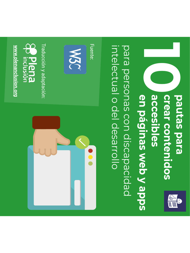 10 Pautas Accesibilidad Cognitiva Contenidos Web y App | PDF ...