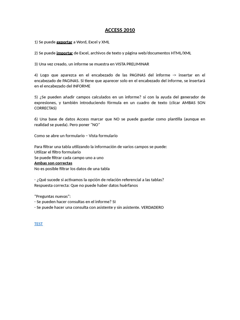 Access 2010 | PDF