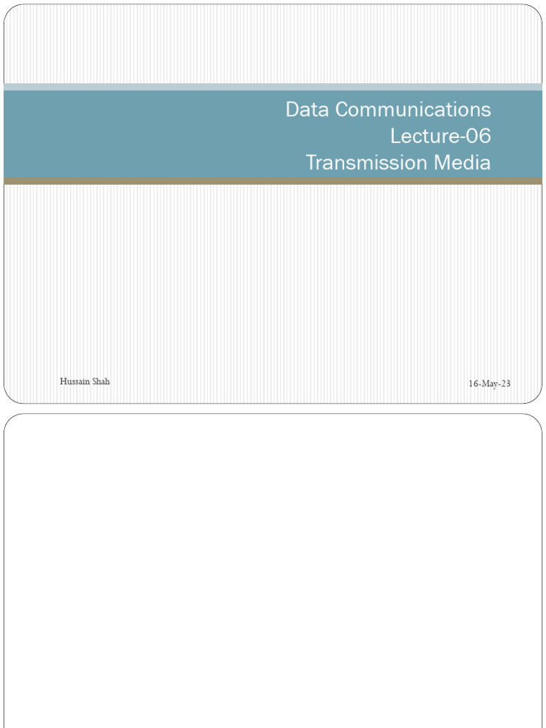 Transmission Media Overview in Data Communications | PDF | Transmission ...
