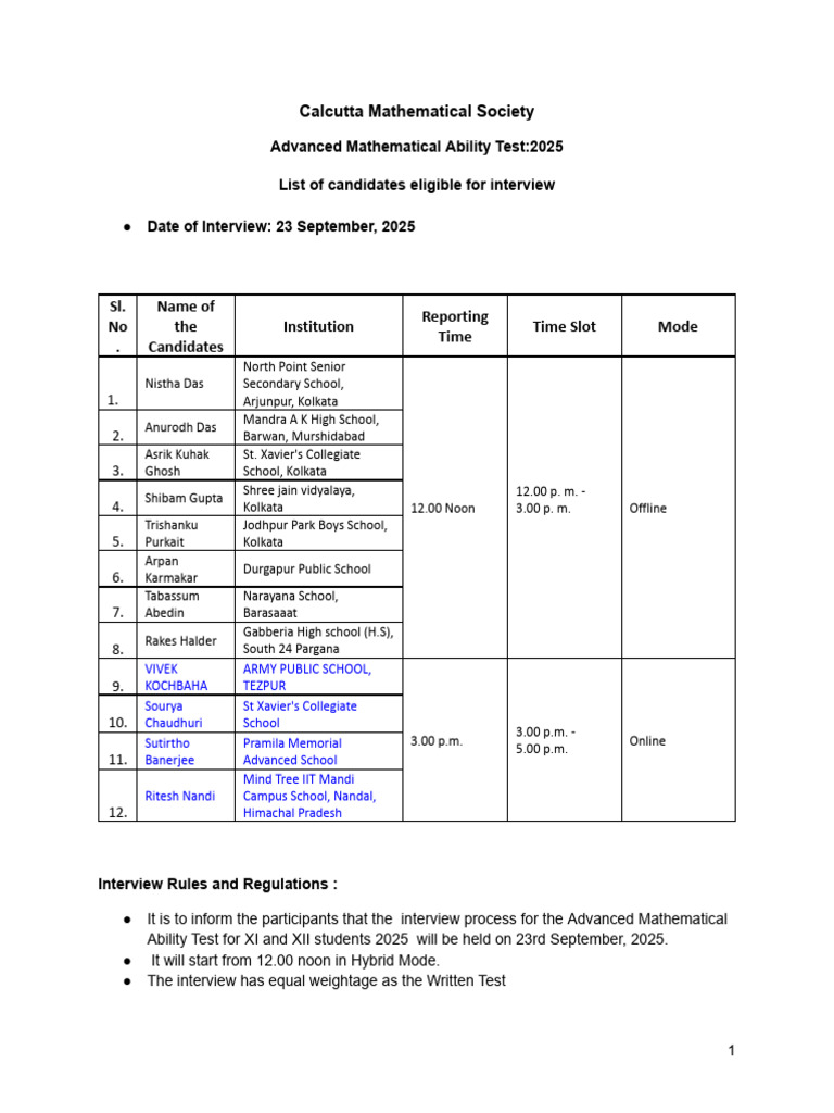 2025 Advanced Math Test Interview List | PDF | Chess Theory | Chess