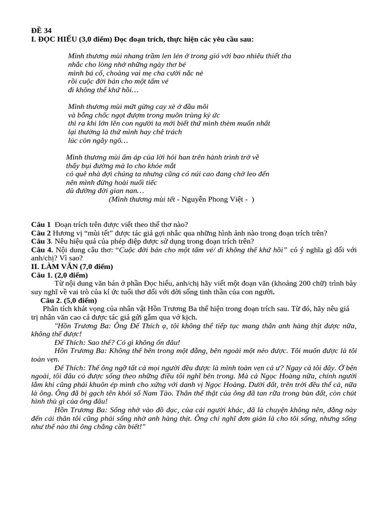 Đề 34 | PDF