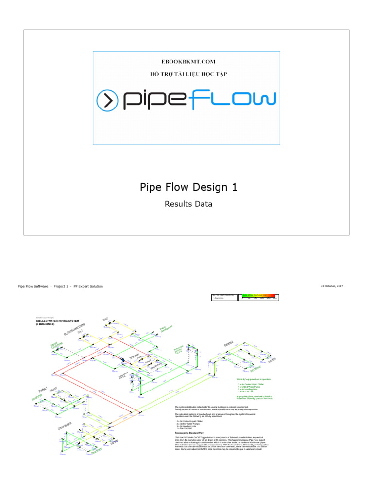 Chilled Water Pipe Flow Design Data | PDF