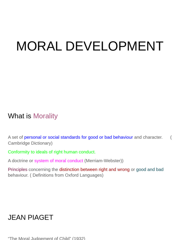 Understanding Moral Development Stages | PDF | Morality | Behavioural ...