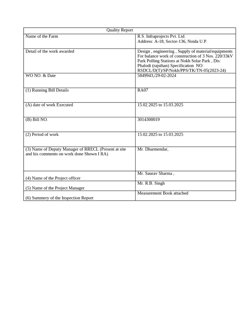 Quality Report | PDF