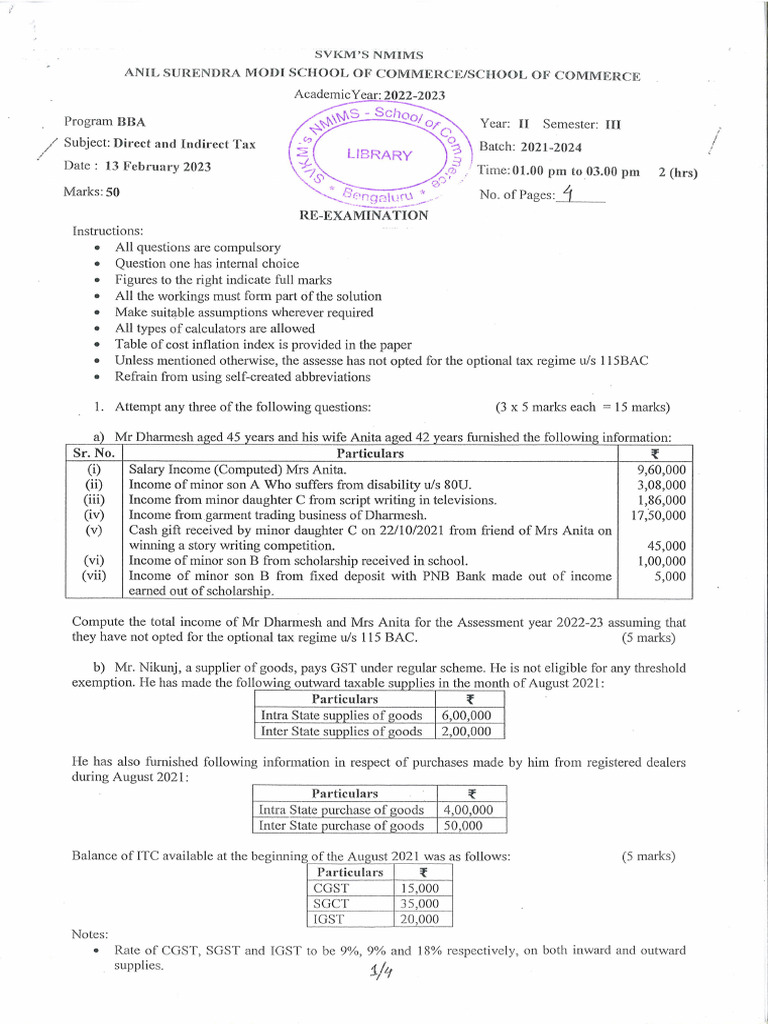 Direct and Indirect Tax | PDF