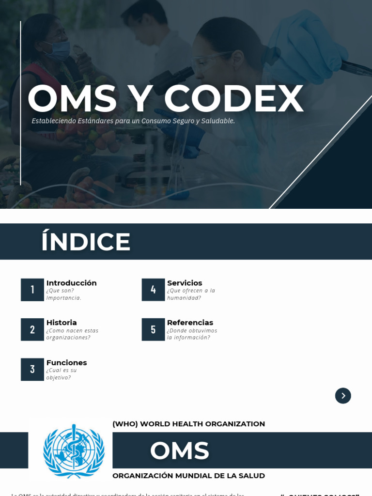 Objetivo de la OMS y Codex Alimentarius | PDF | Organización Mundial de ...