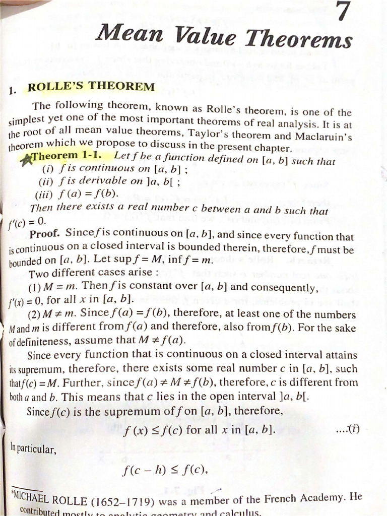 Mean Value Theorems | PDF