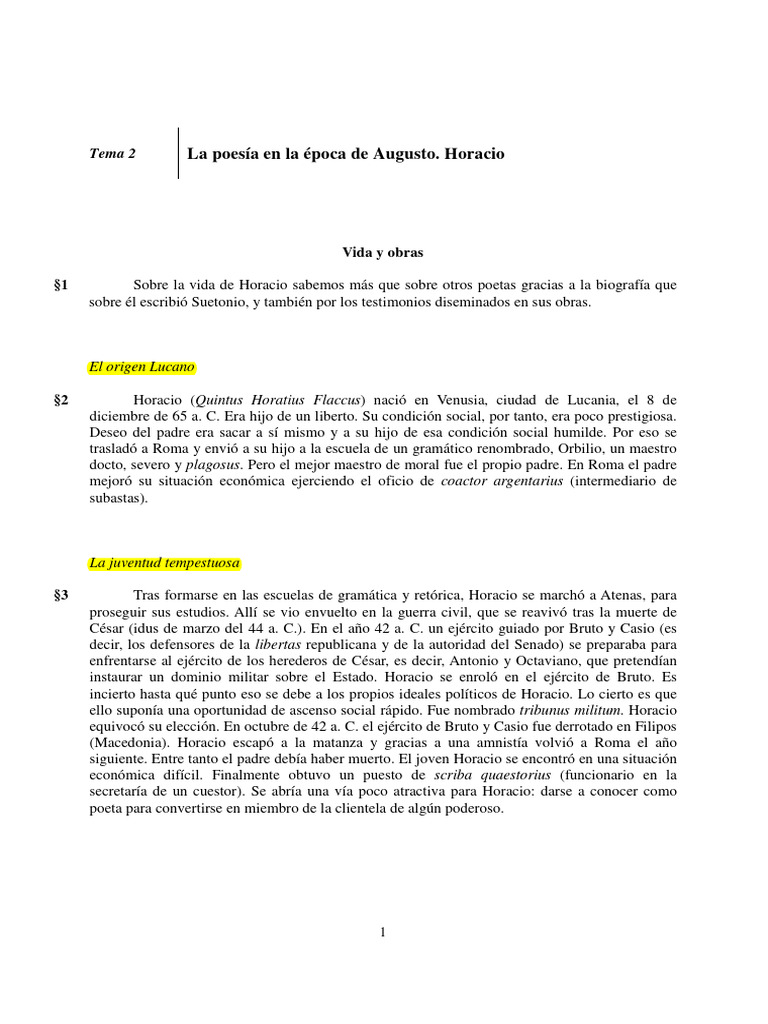 02 Horacio | PDF | Horacio | Augusto