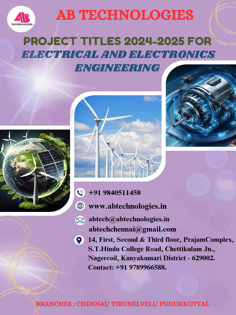 EEE Project Titles 2024-2025 Overview | PDF | Power Inverter ...