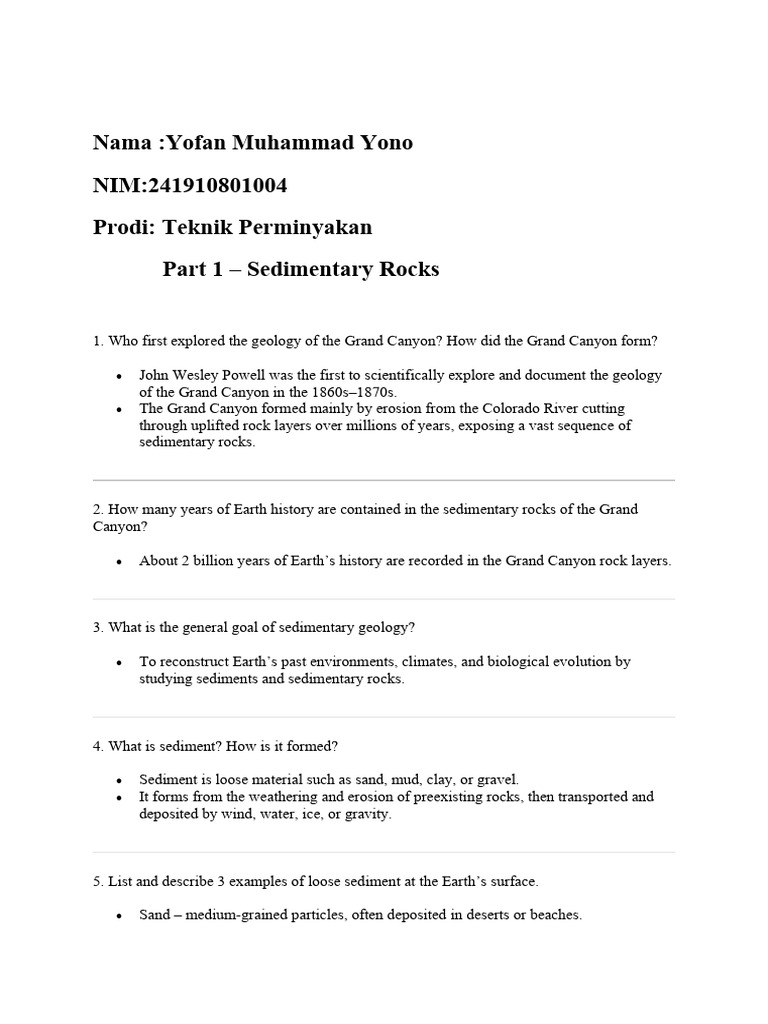 Grand Canyon Sedimentary Geology Insights | PDF | Sedimentary Rock ...