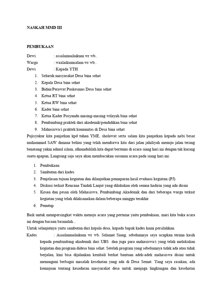 Evaluasi Program Kesehatan Desa Bina Sehat | PDF