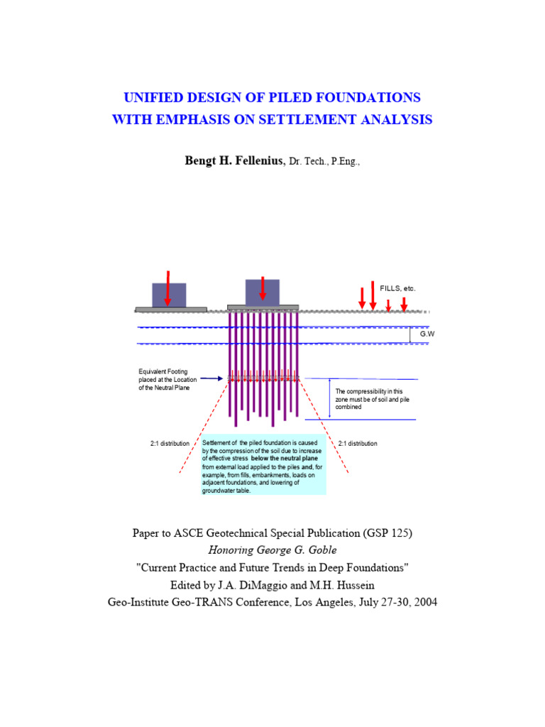 Piled Foundations: Settlement Analysis Guide | PDF | Porosity | Force
