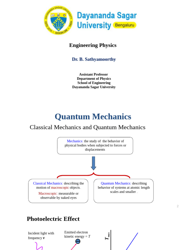 Quantum Mechanics 1 | PDF | Photoelectric Effect | Electron