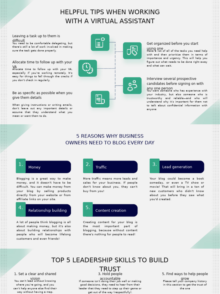 Tips for Working with Virtual Assistants | PDF | Nonprofit Organization ...