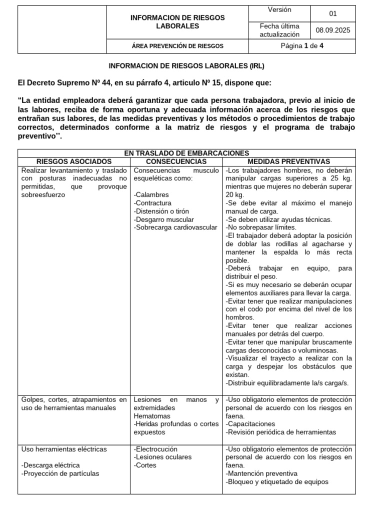 Riesgos Laborales y Medidas Preventivas | PDF | ruido
