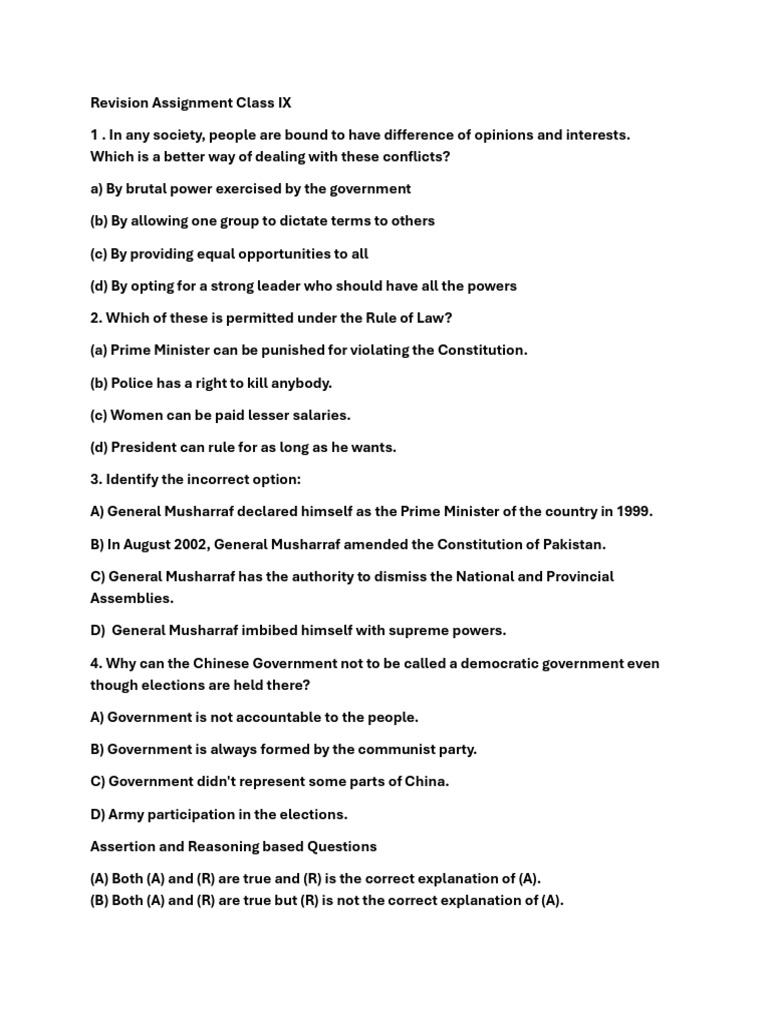 9, Practice Assignment Sep. 24 | PDF | Elections | Government