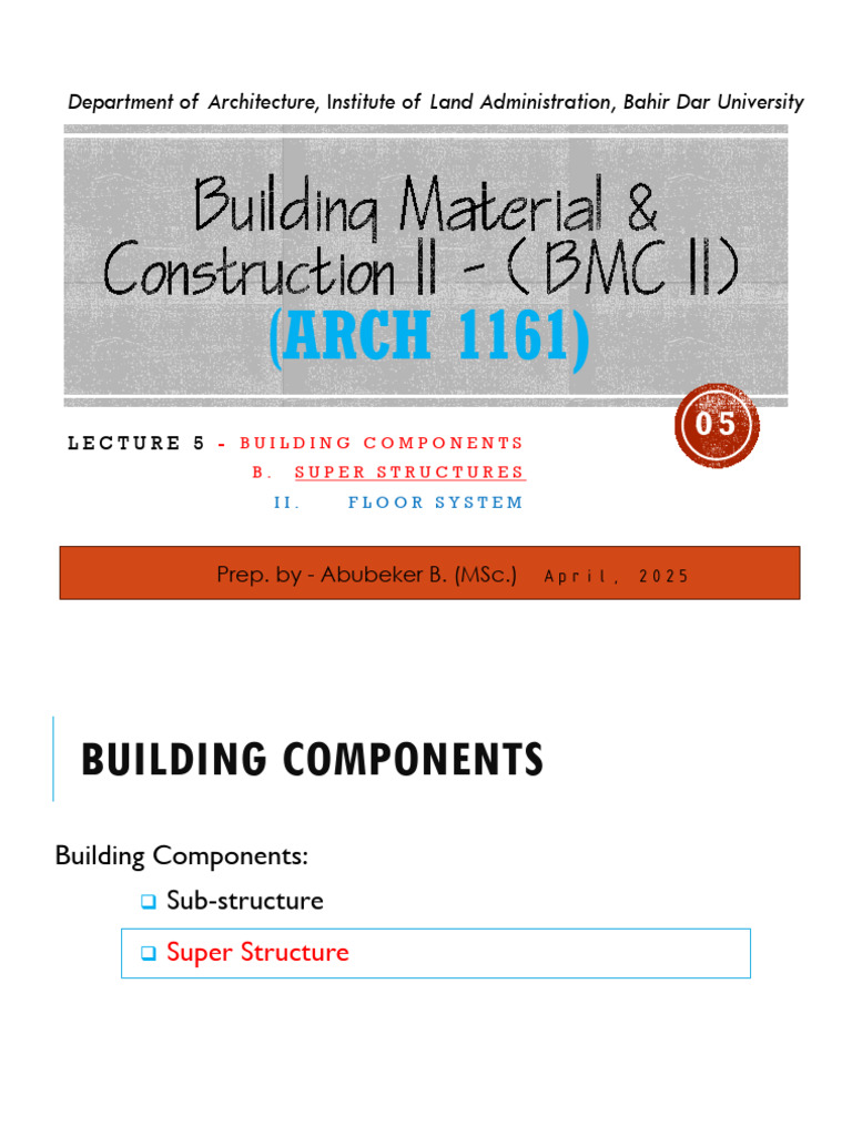 Building Components: Floor Systems Overview | PDF | Concrete | Basement