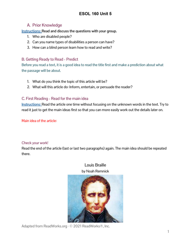 ESOL 160 Unit 5 - Using An Online Dictionary PDF | PDF
