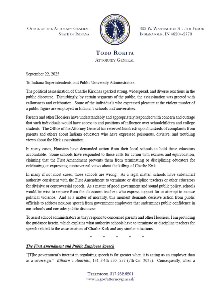 Educator Speech and Accountability in Indiana | PDF | First Amendment ...