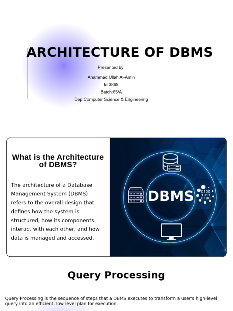 DBMS Architecture and Components Explained | PDF | Databases | Database ...