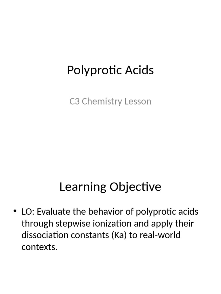 Polyprotic Acids C3 Style | PDF