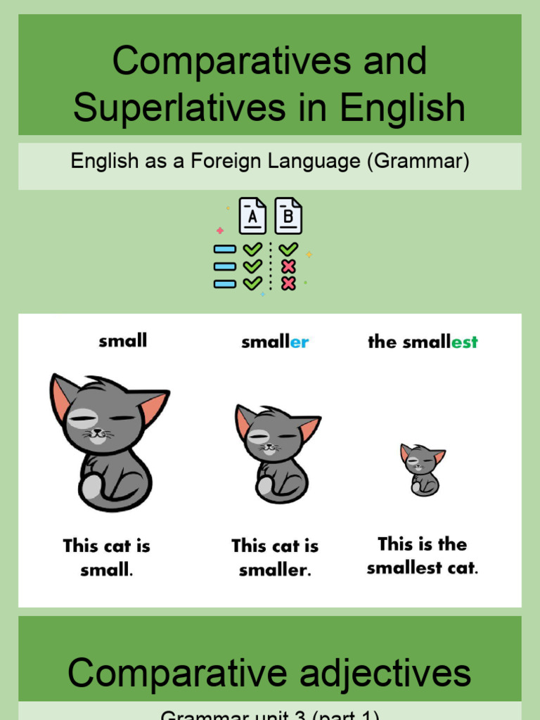 English Comparatives and Superlatives Guide | PDF | Language Families ...