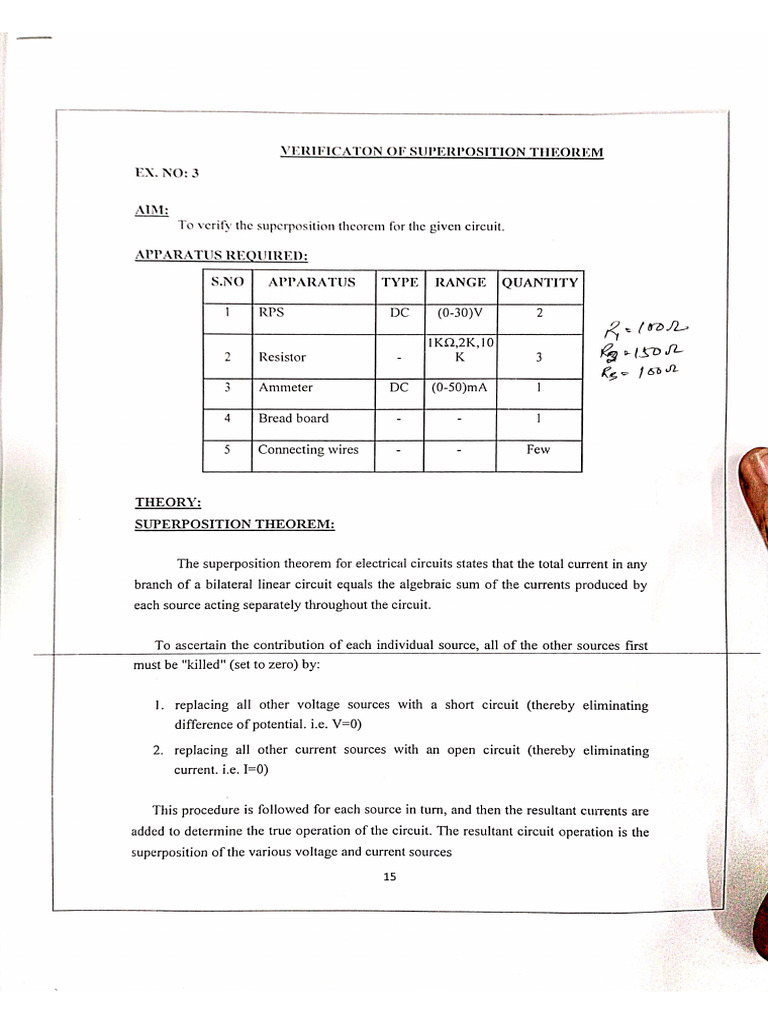 Superposition Theorem | PDF