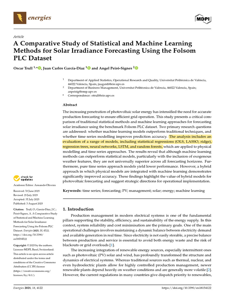 A Comparative Study of Statistical and Machine Learning Methods For ...