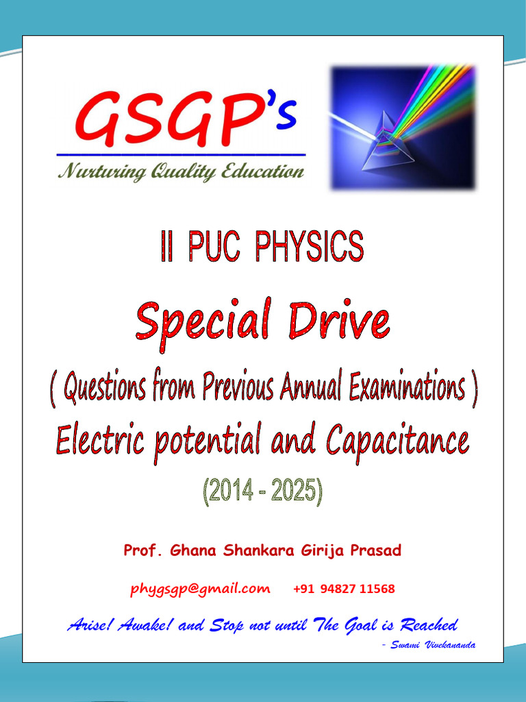 Electric Potential and Capacitance Guide | PDF | Capacitance | Capacitor