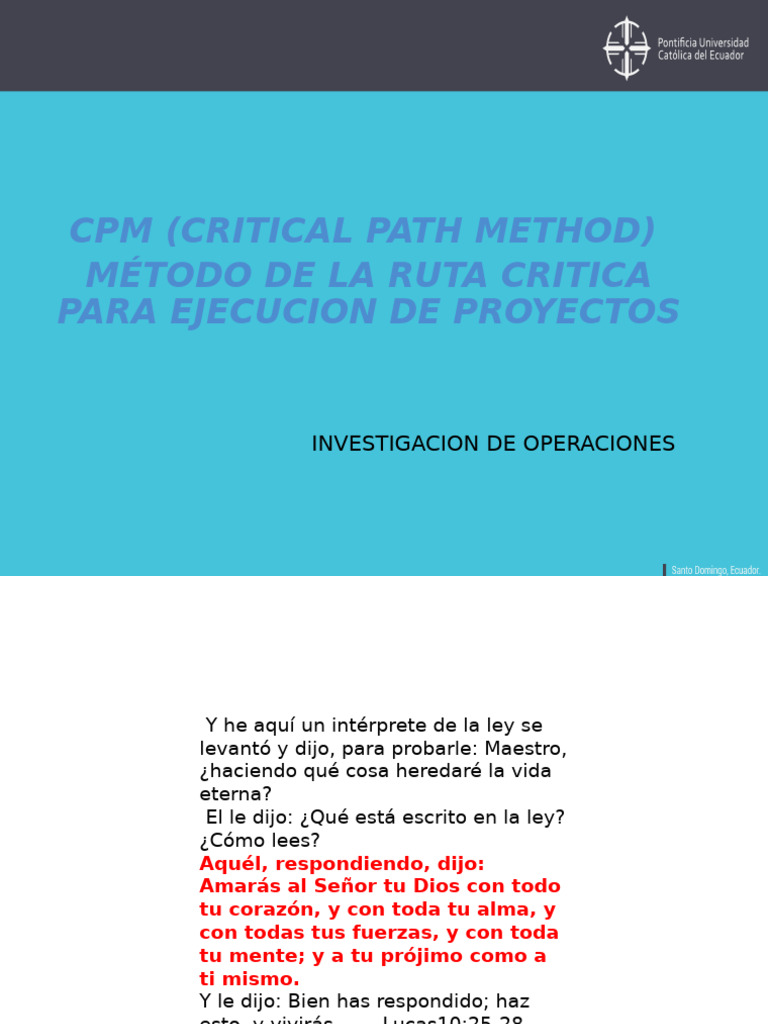 Método CPM para Gestión de Proyectos | PDF