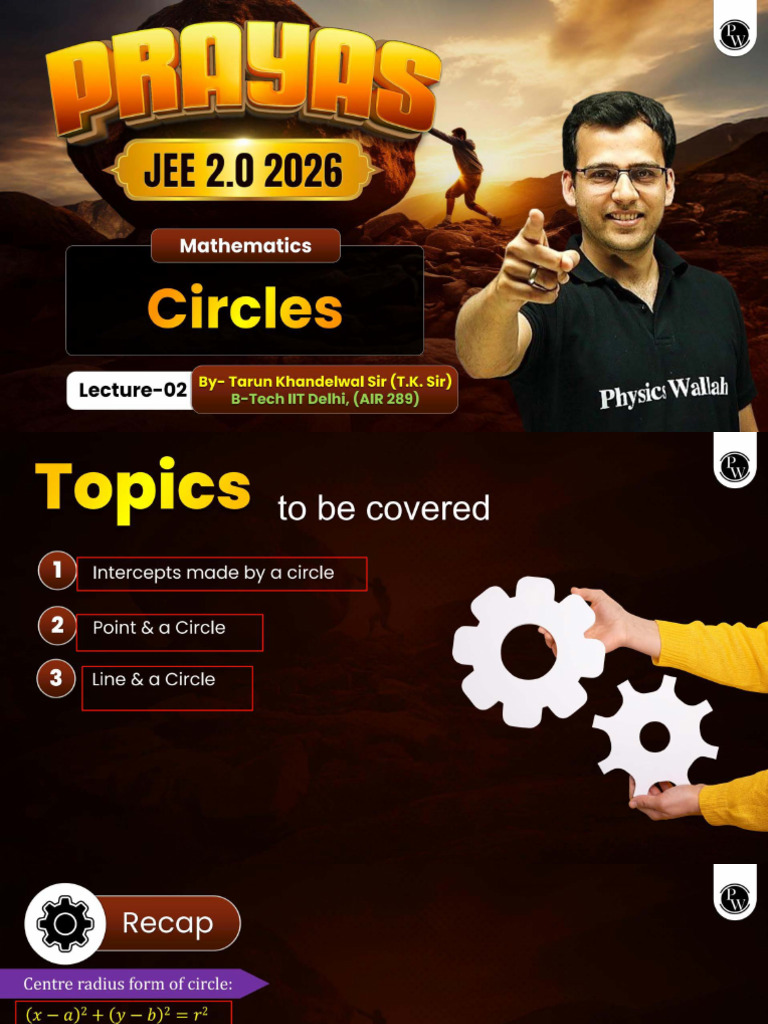 Circles 02: Class Notes | PDF