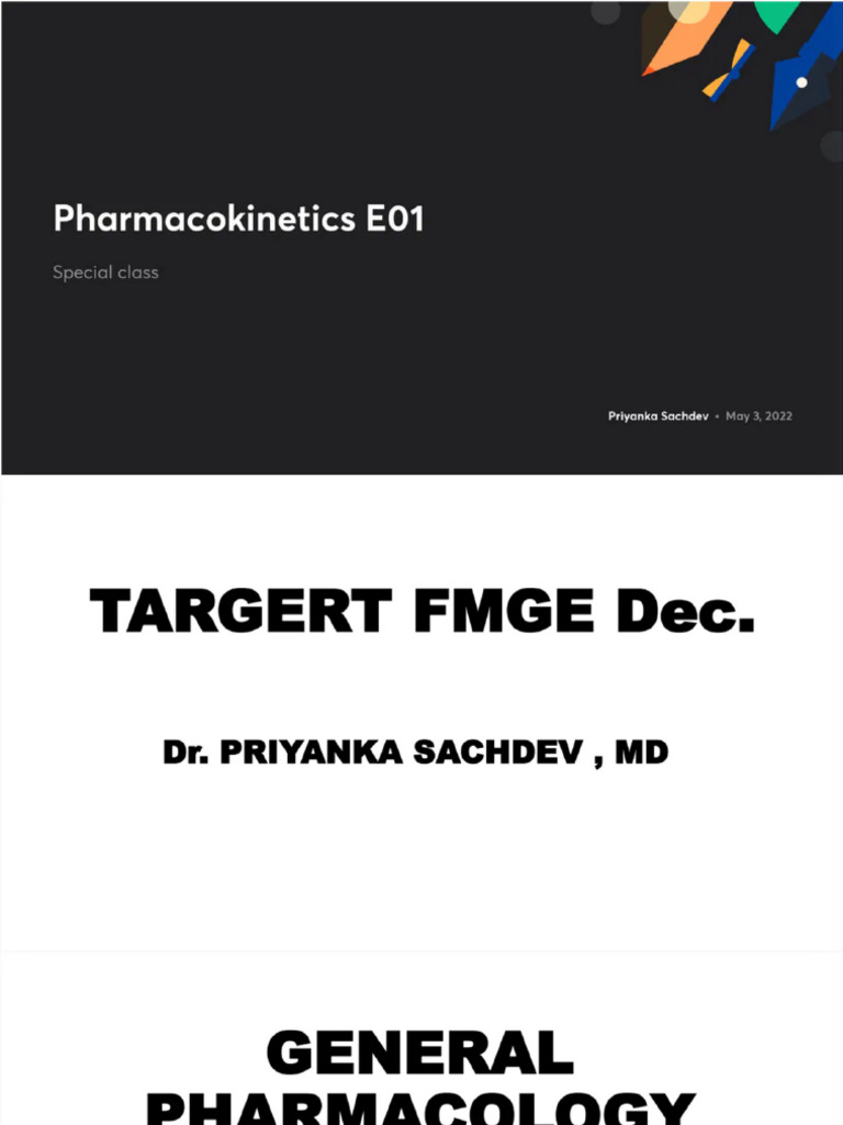 Pharmacokinetics E01 No Anno | PDF