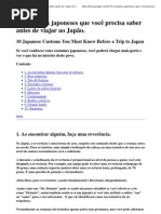 10 costumes japoneses que você precisa saber antes de viajar ao Japão. - a knol by Roberto Kazuyoshi Hayashi